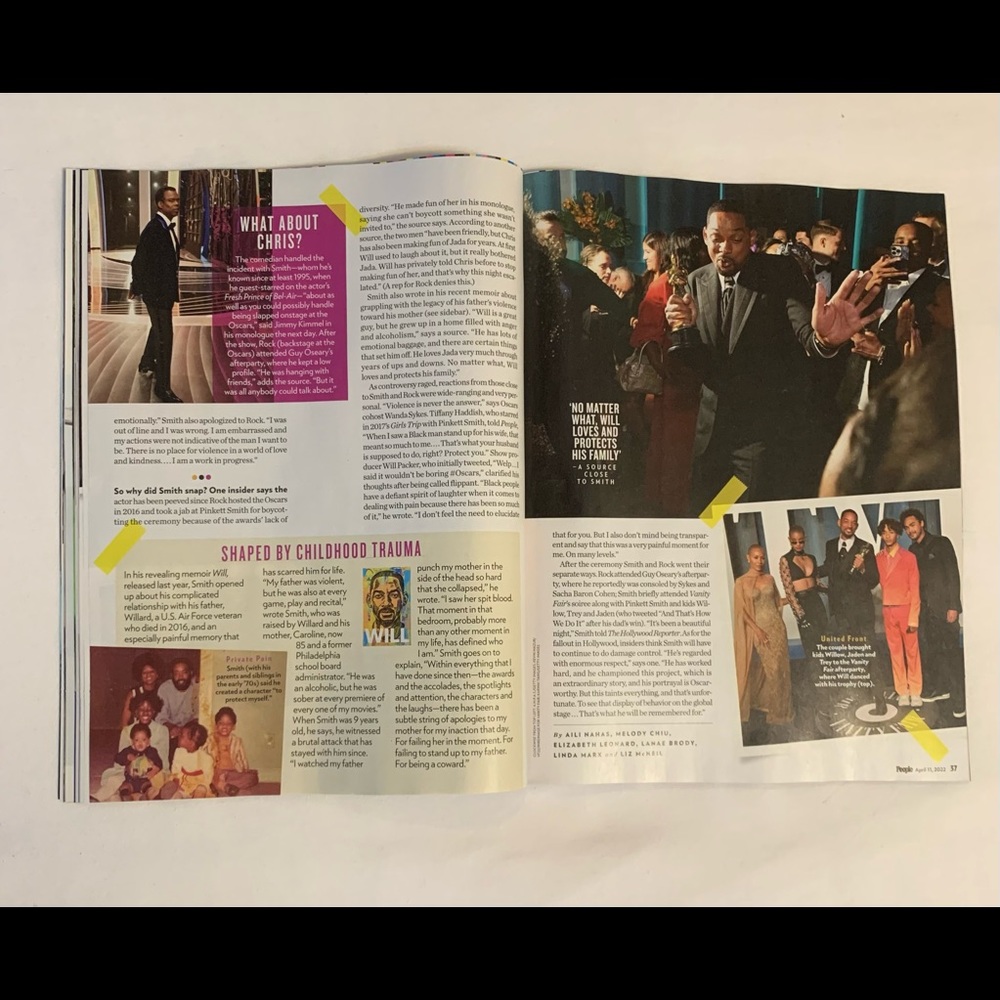 People Will Smith “Shock at the Oscars” Issue April 11, 2022 Magazine - Picture 4 of 6